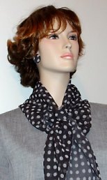 Scarf Set with Matching Earrings and Scarf Clip