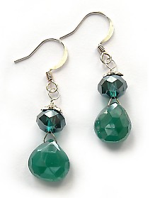 Green Quartz Dangle Earrings