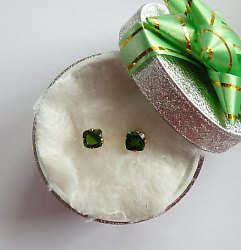 Chrome Diopside Earrings