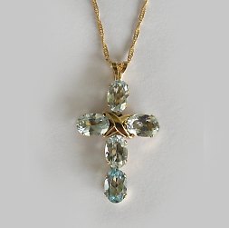 Aquamarine Cross