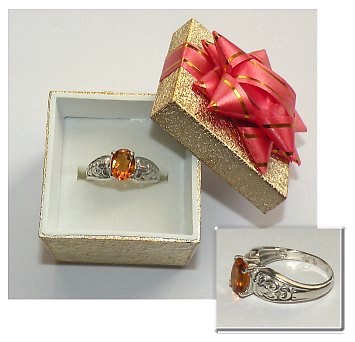 Golden Citrine Pinky Ring