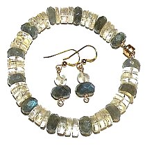 Laboradorite and Citrine Bracelet