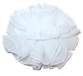 White chiffon butterfly clip hair bow