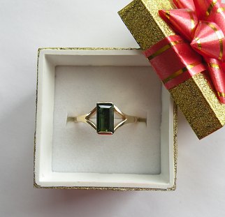 Green Tourmaline Ring